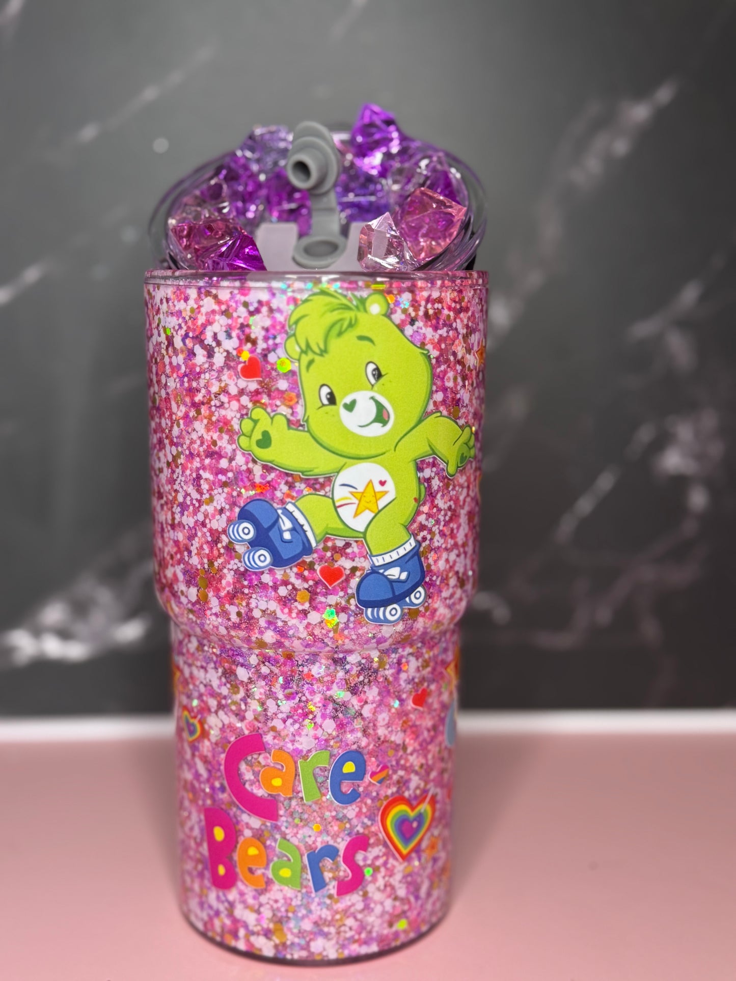 Plastic snowglobe Tumbler 18oz