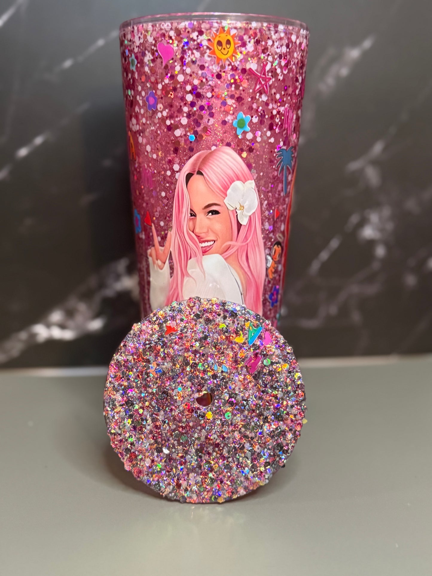 Snow Globe Plastic Cup 24oz