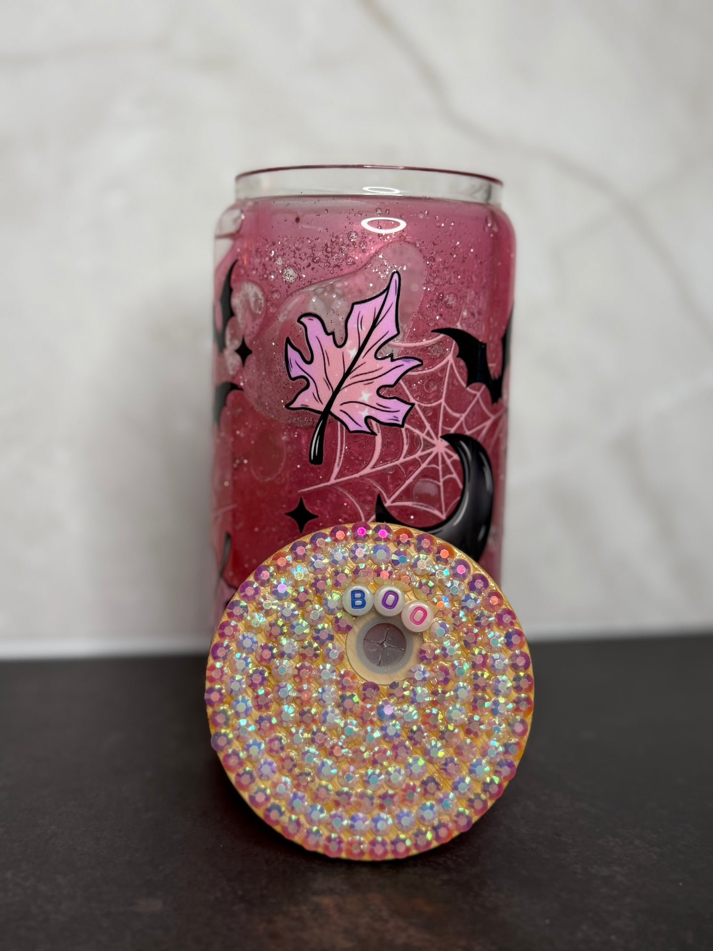 SnowGlobe Glass Tumbler Cup 16oz