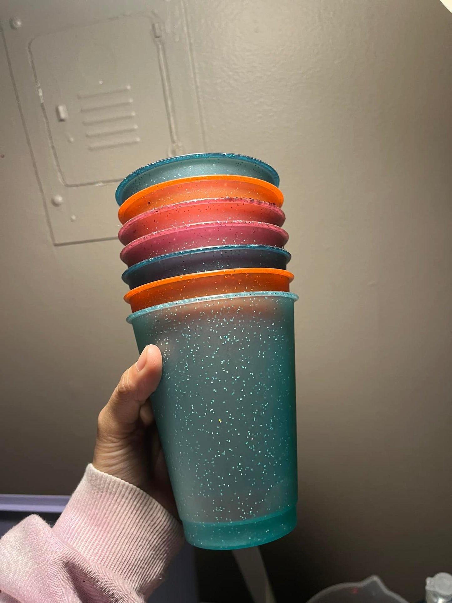 Glitter Plastic Cup 24oz