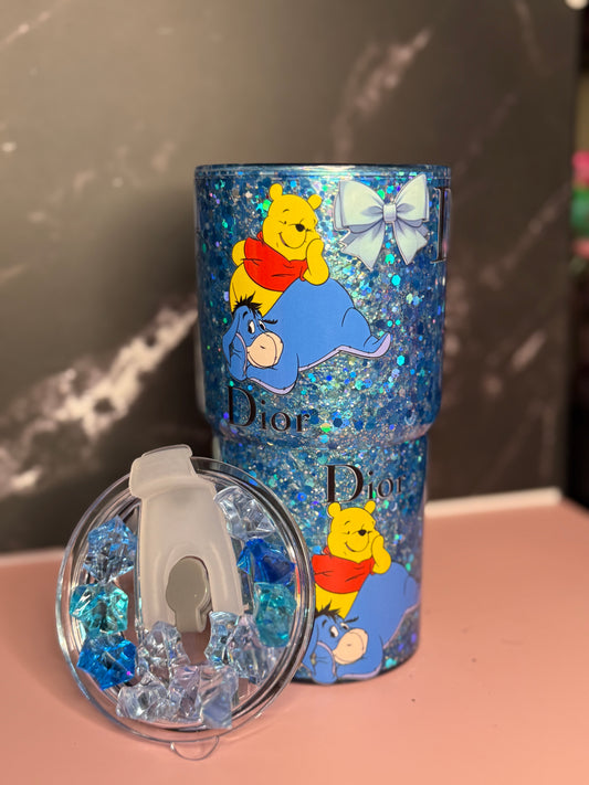 Plastic snowglobe Tumbler 18oz